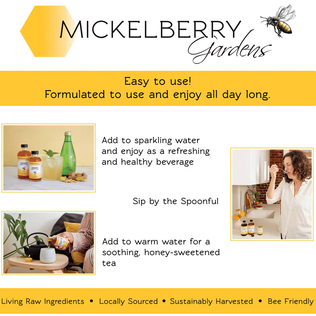 Elderberry Honey Tonic — immune support for kids and adults: 8oz