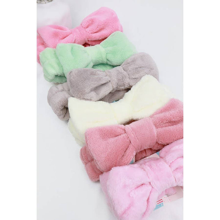 Beauty Spa Bow Headbands Assorted Solid Colors