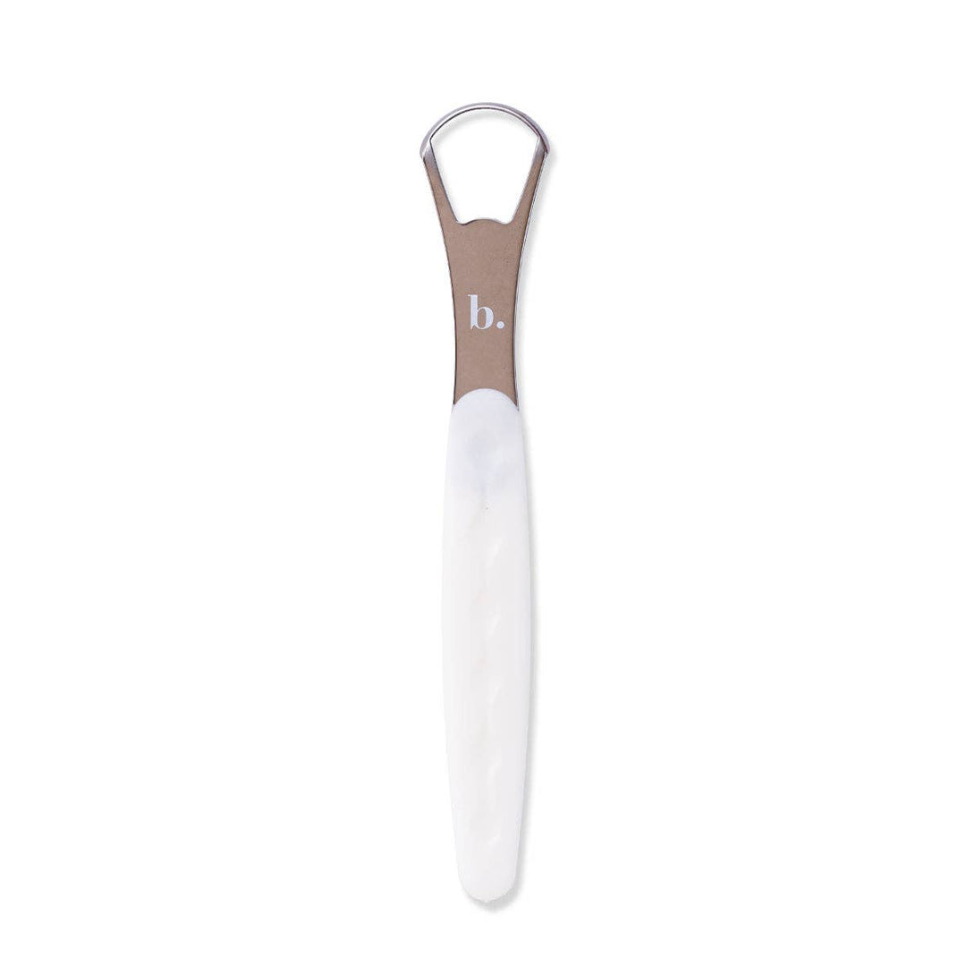 Stainless Steel Tongue Scraper: Pink