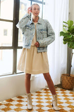 Load image into Gallery viewer, JEWELRY STONES AND STUDS EMBELLISHED DENIM JACKET
