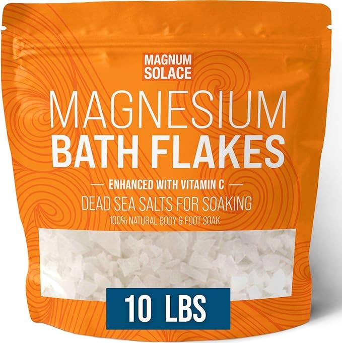 10LB Magnesium Bath Flakes, Bath Soak With Vitamin C