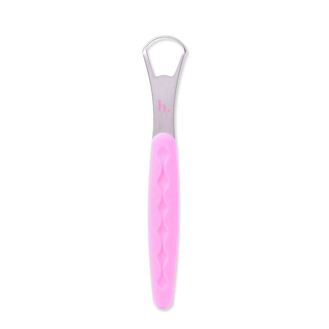 Stainless Steel Tongue Scraper: White