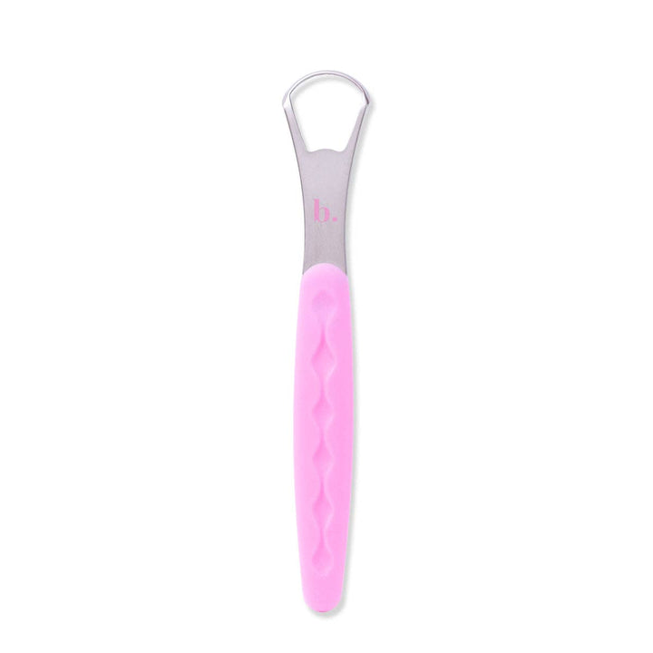 Stainless Steel Tongue Scraper: White
