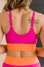 Load image into Gallery viewer, Kissed By The Sun Bikini Swim Set - Hot Pink/Orange
