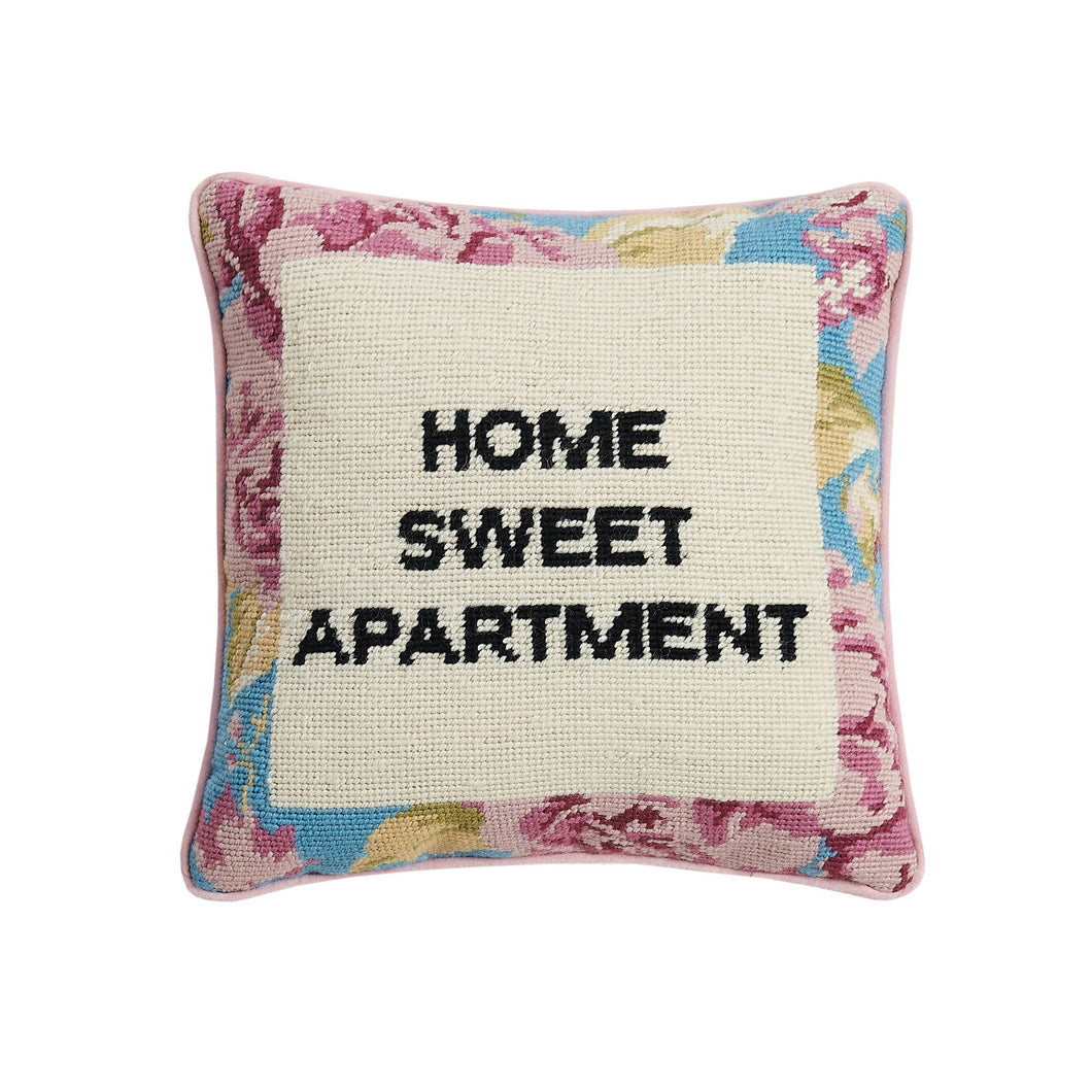 Home Sweet Apartment Needlepoint Pillow