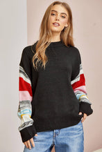 Load image into Gallery viewer, COLORFUL SLEEVE SWEATER

