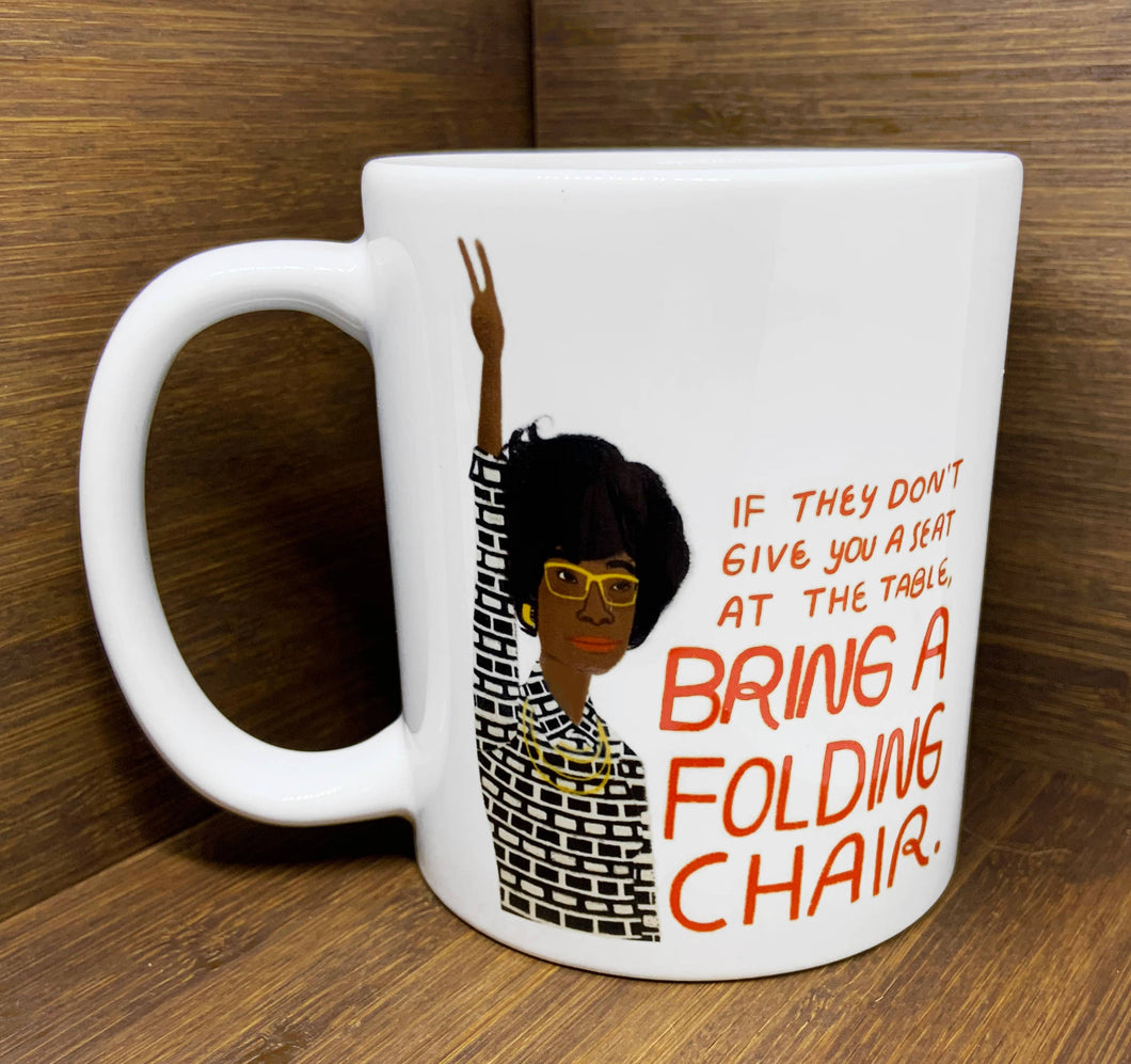 Bring a folding chair mug