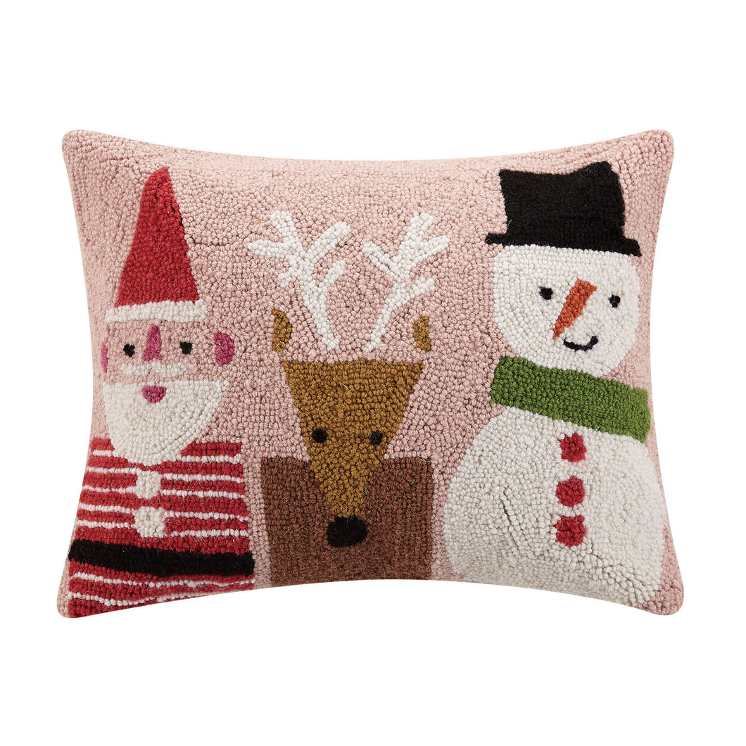 Santa and Friends Hook Pillow by Ampersand