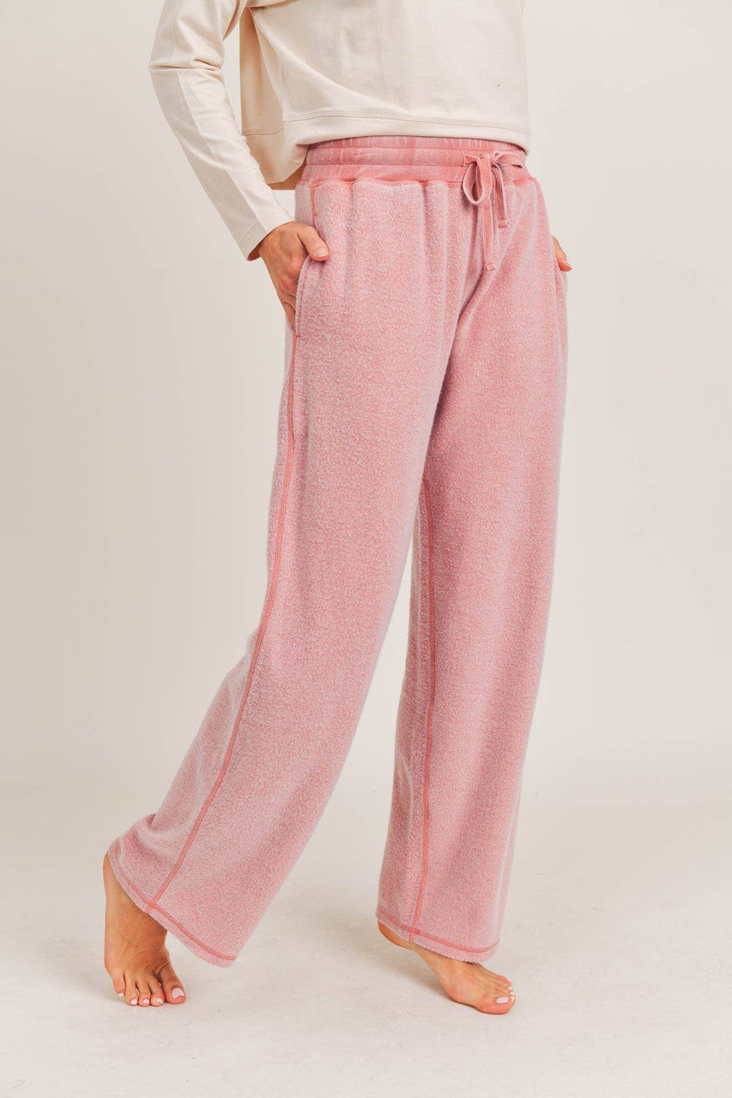 Fuzzy Mineral-Washed Lounge Pants