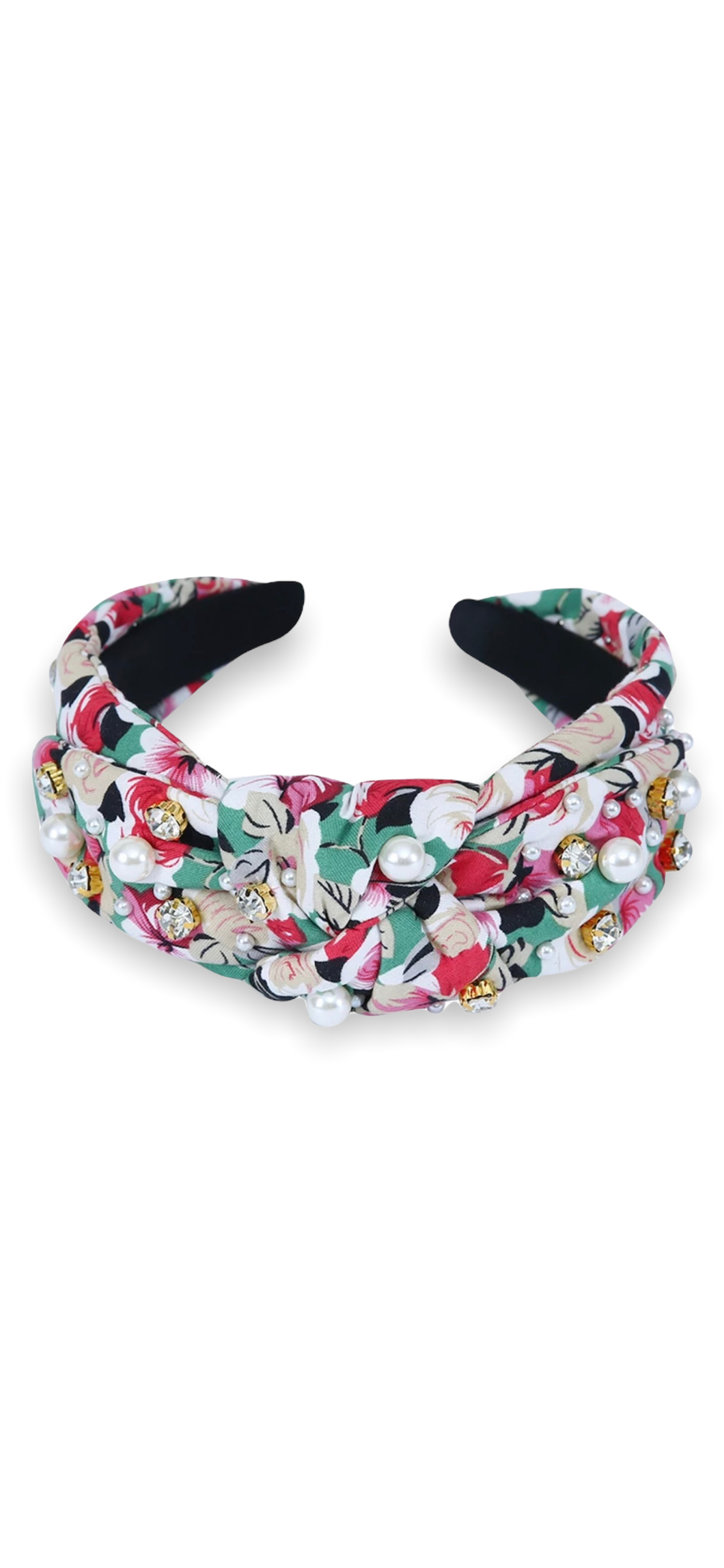 Sage Floral Pearl Headband