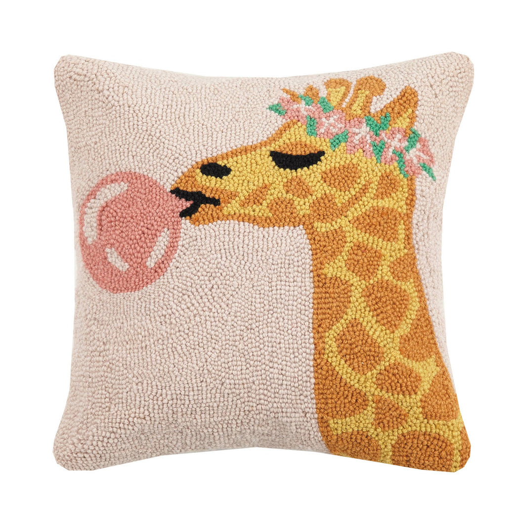 Giraffe Bubble Gum Hook Pillow