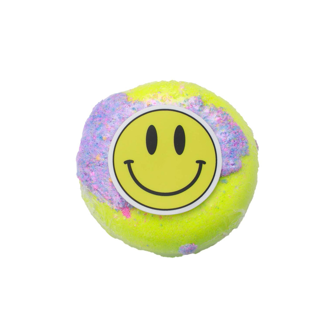 Yellow Preppy Donut Bath Bomb and Sticker Pack