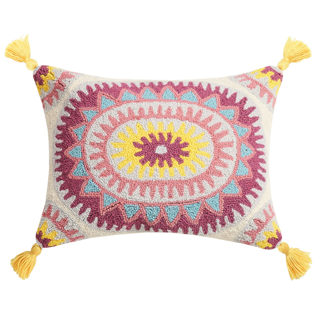 Sunflower With Tassels Hook Pillow