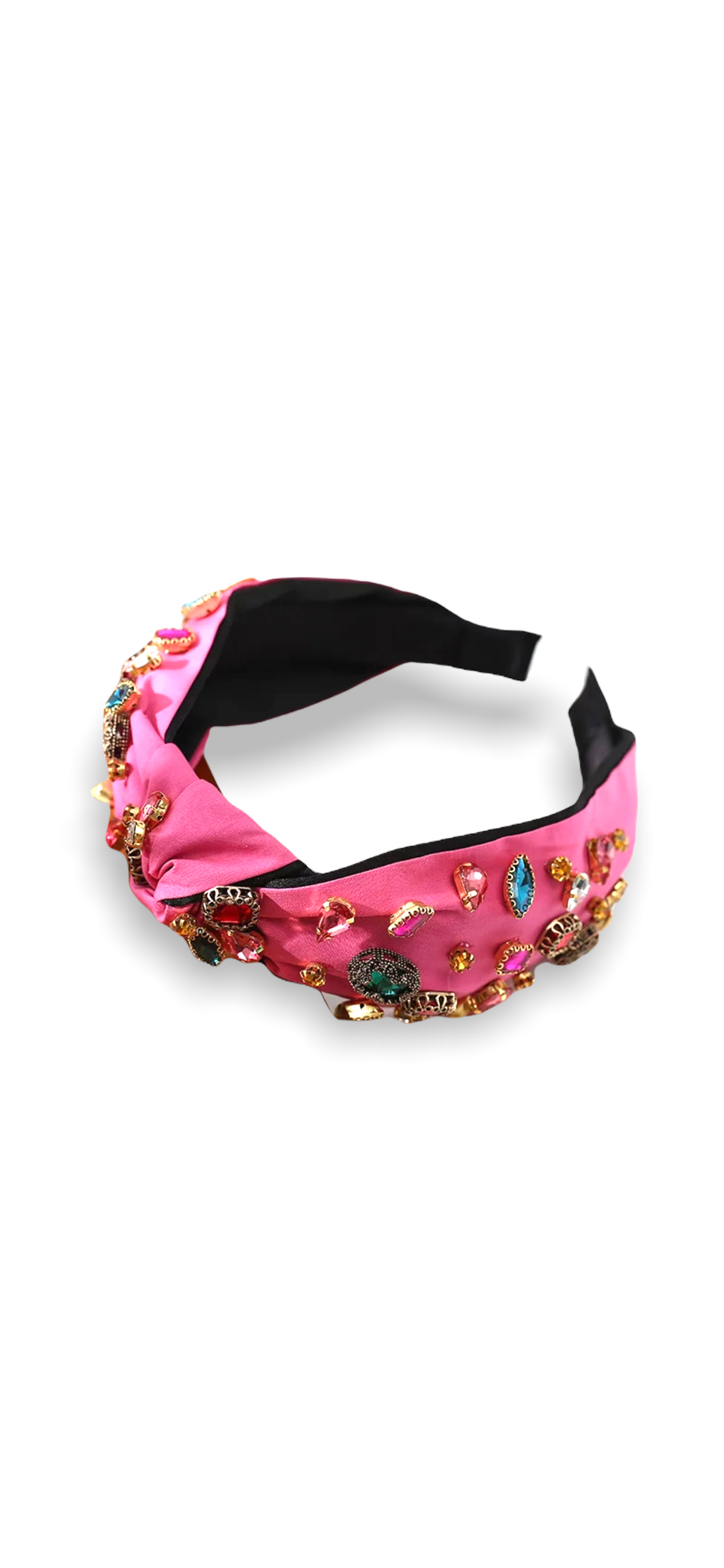 Hot Pink W/ Vintage Crystals Headband