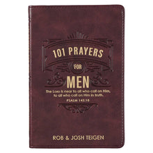 Load image into Gallery viewer, 101 Prayers for Men Brown Faux Leather Gift Book - Psalm 145
