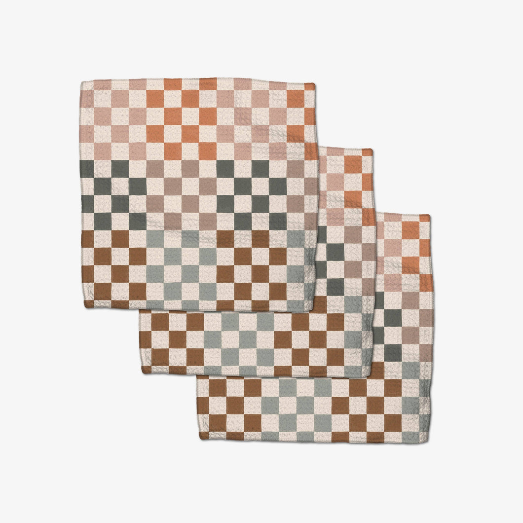Autumn Checkers Dishcloth Set